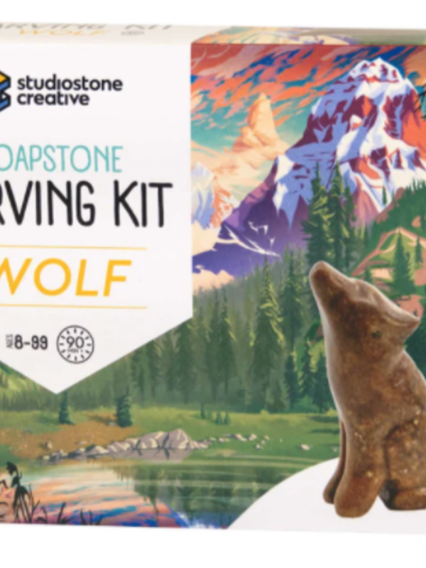 STUDIOSTONE CREATIVE Soapstone Carving kit (WOLF)