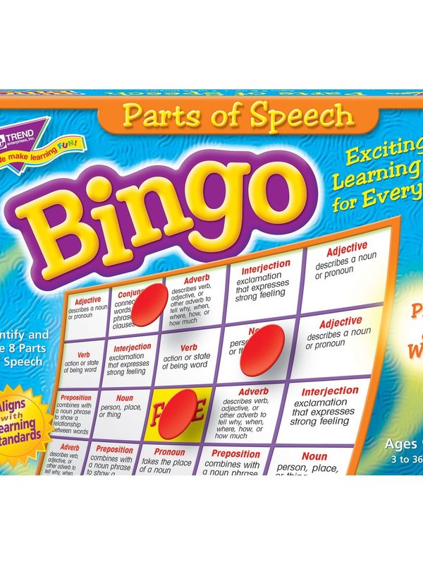 Parts of Speech Bingo