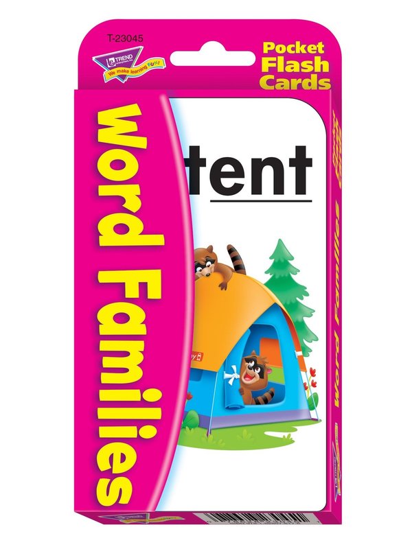 Pocket Flash Cards Word Families