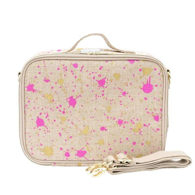 Fuchsia & Gold Splatter Lunch Box