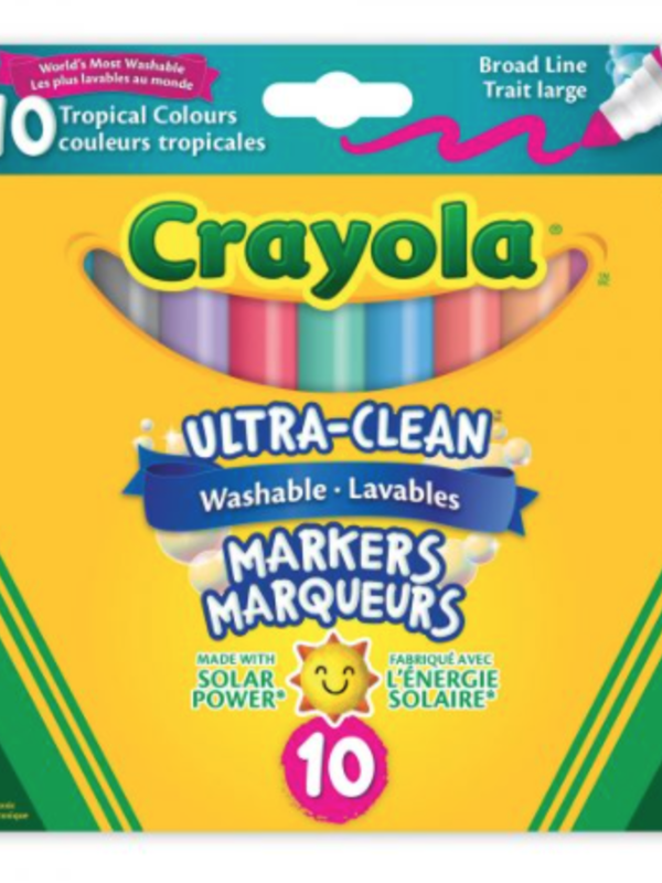 Crayola Ultra Clean Washable Markers Tropical 10pc