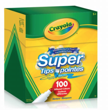 Crayola 100 Super Tips Markers