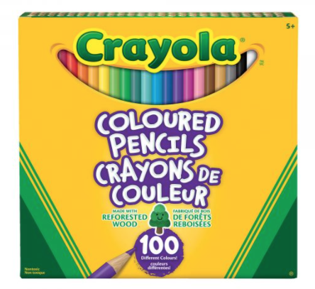 Crayola Coloured Pencils 100 pcs