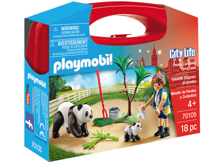 Playmobil- City Life- Panda Caretaker Carry Case