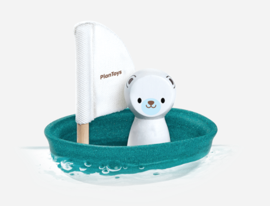 Polar Bear on a Sailboat Bath Toy