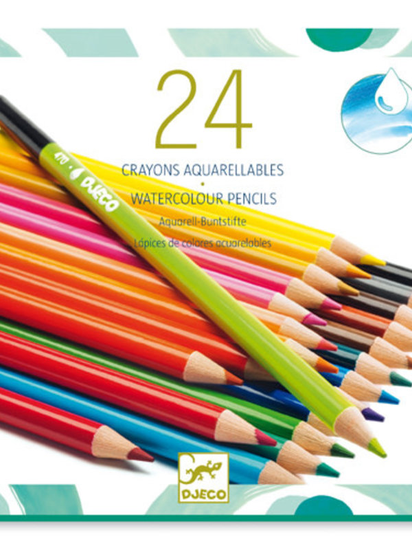 Djeco Watercolour Pencils 24pc Set
