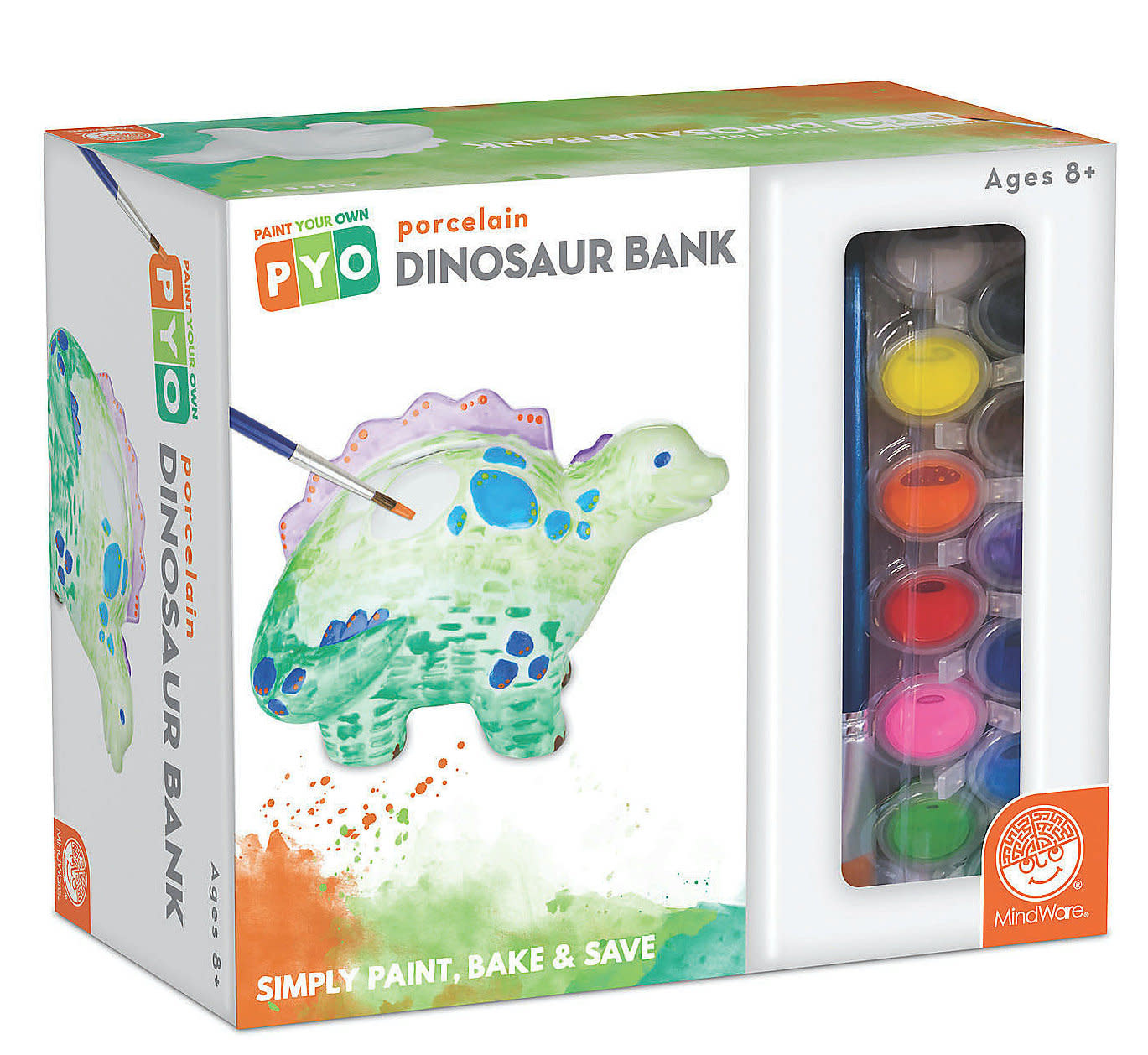 Paint Your Own Porcelain Dinosaur Bank