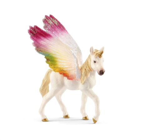 Winged rainbow unicorn, foal