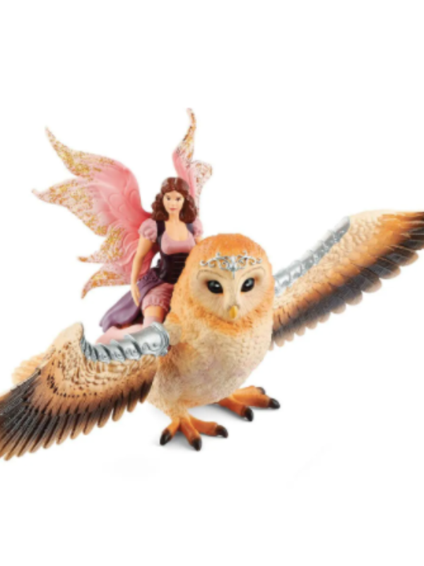 Schleich® Fairy in Flight on Glam-Owl
