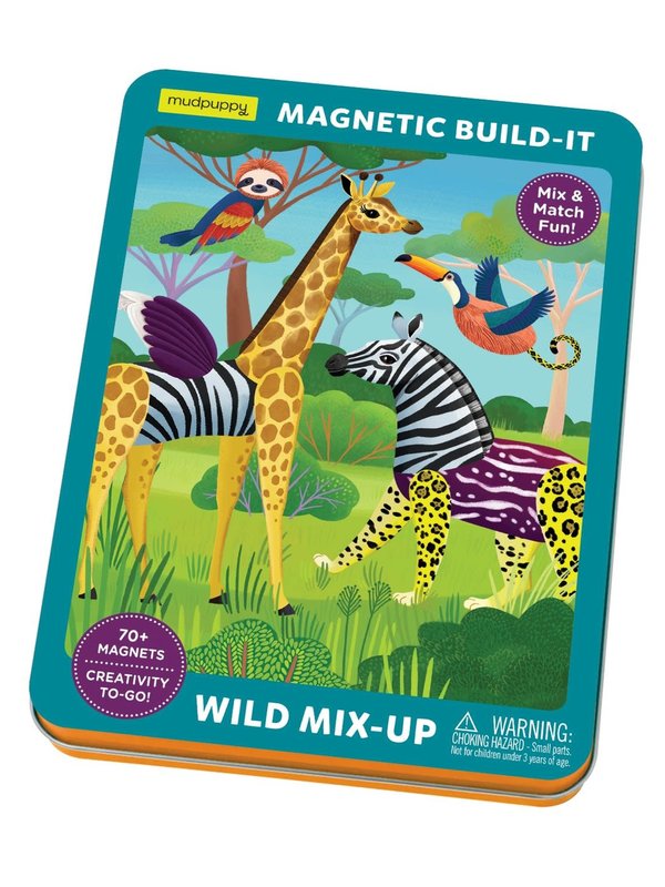 Mudpuppy Wild Mix-Up Magnetic Build It Set