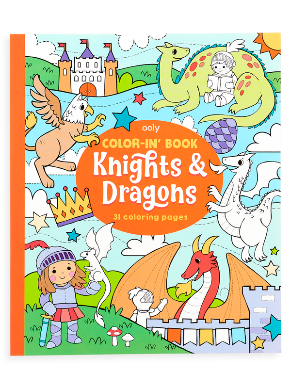 ooly Color-In' Book Knights & Dragons