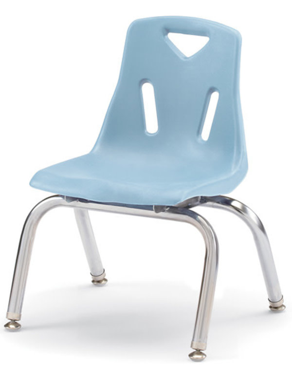 Jonti Craft Berries® Stacking Chair with Chrome Plated Legs 10" Coastal Blue