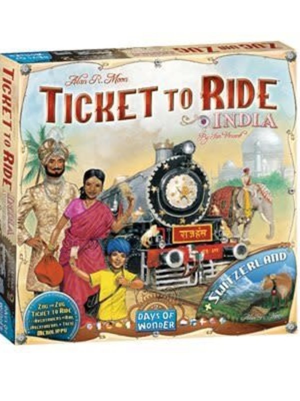 Days of Wonder TICKET to RIDE: EXPANSION - Map #2: India/Switzerland