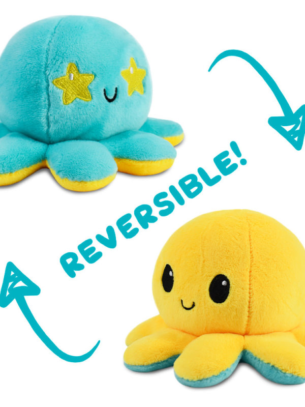 Teeturtle Reversible Octopus Mini  yellow/starry eyes