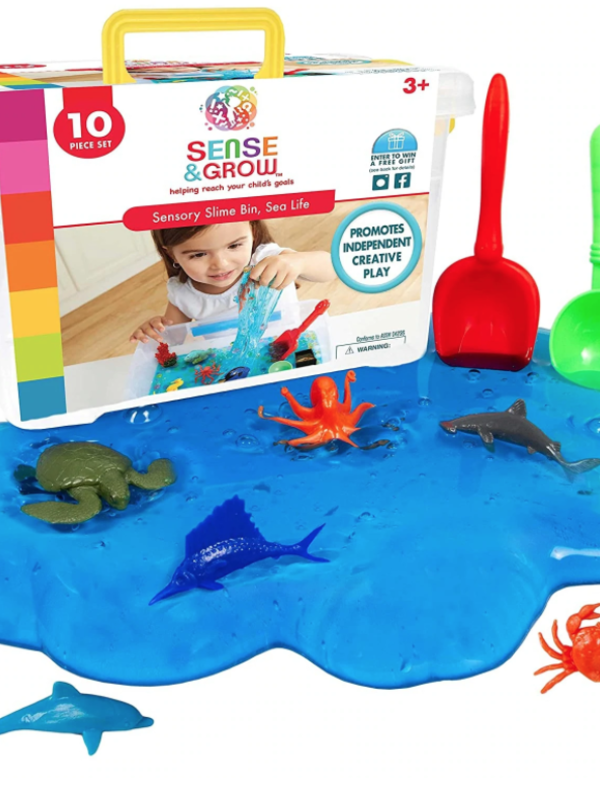 Be Amazing Sensory Slime Bin: Sea life