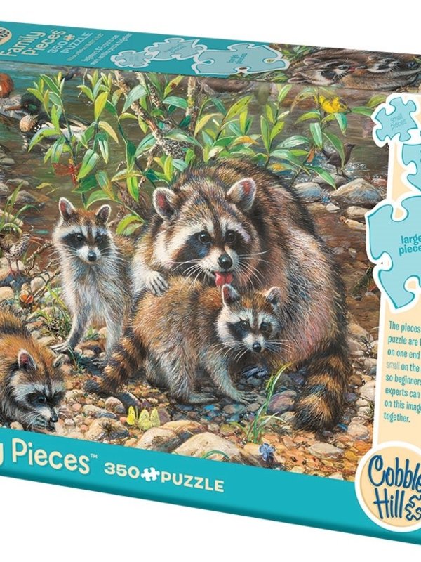 Cobble Hill Raccoon Family 350pc Family Puzzle