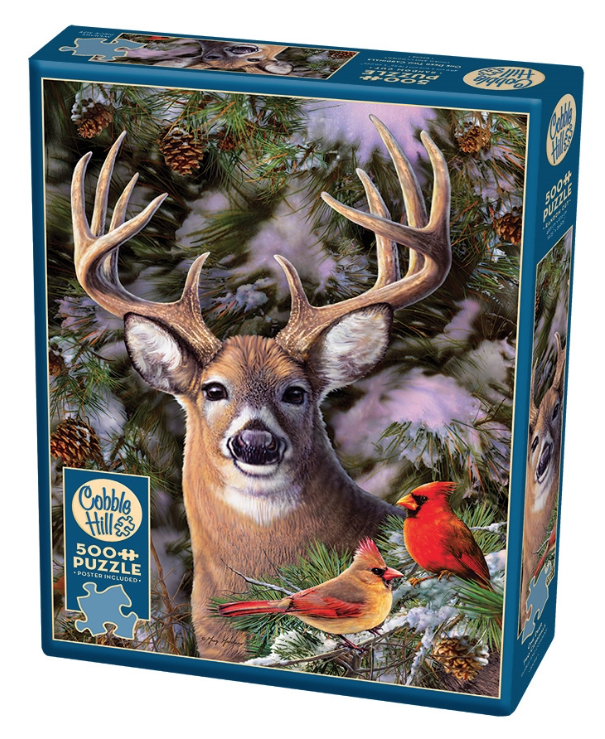 One Deer Two Cardinals 500pc Puzzle