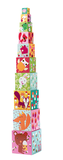 Stacking Cubes: Forest Animals