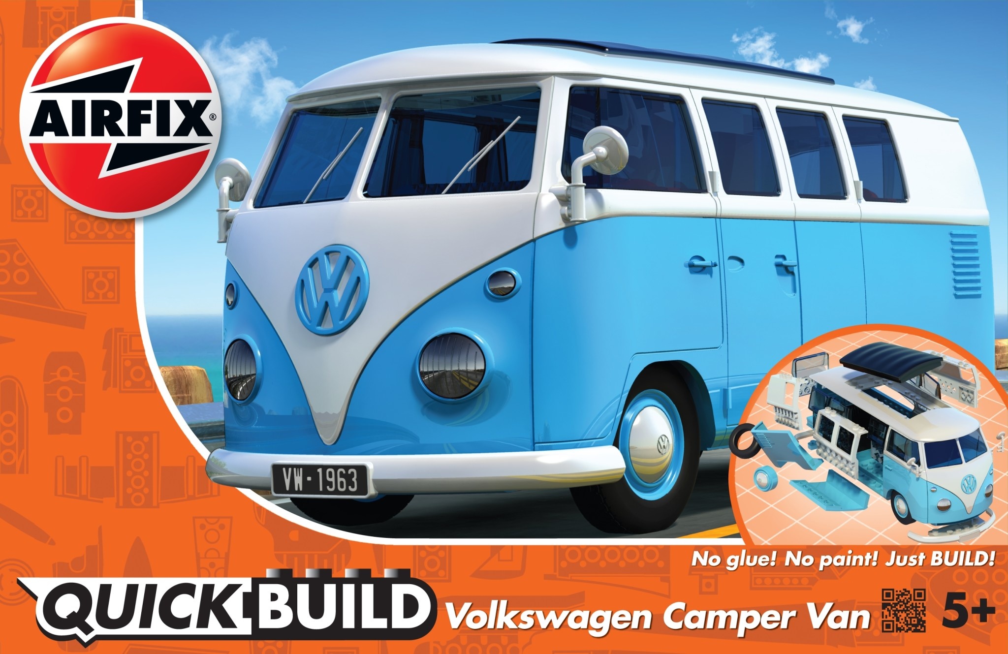 VW Camper Van - Blue Quick Build