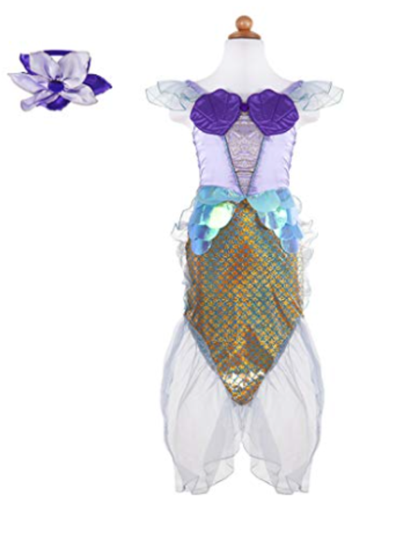 Great Pretenders Mermaid Dress & Headband , Lilac-Ages 7-8