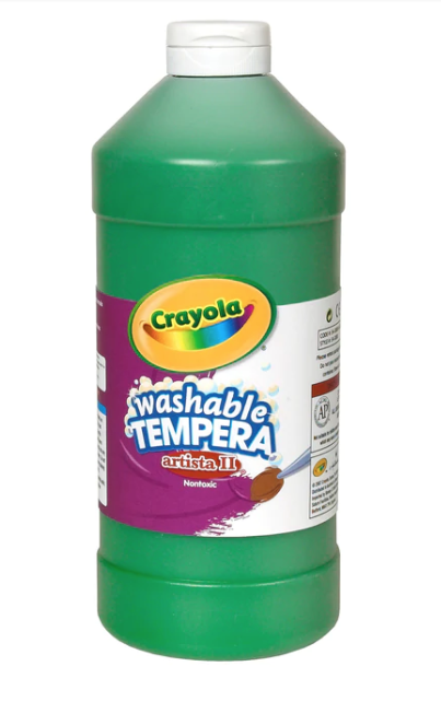 TEMPERA PAINT 32oz Green Washable