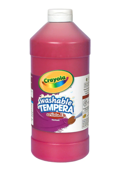 TEMPERA PAINT 32oz Red Washable