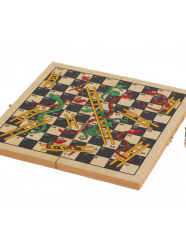 CHH Games Wooden Snakes and Ladders (folding)