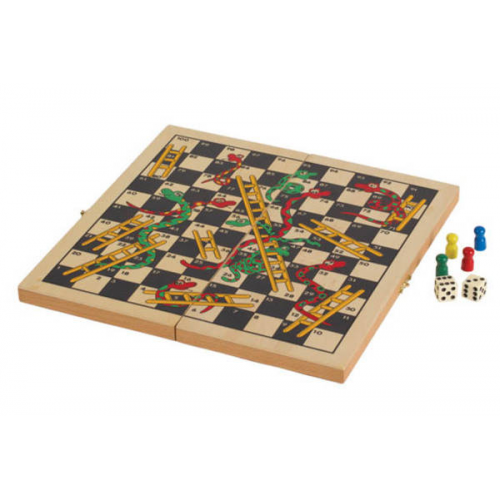 Wooden Snakes and Ladders (folding)