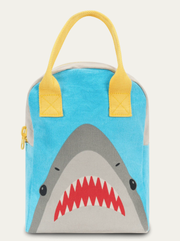 fluf Shark Zipper Lunch Bag