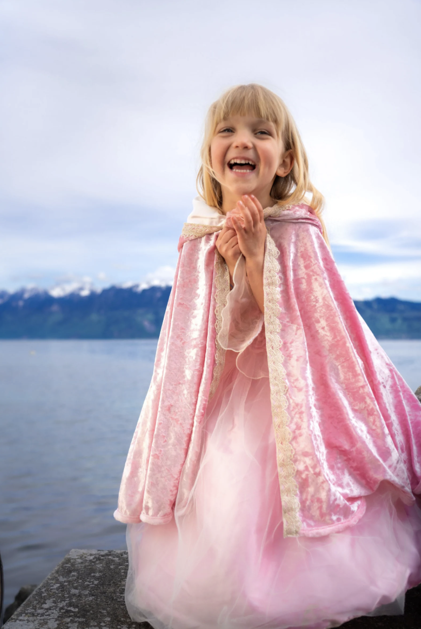 Deluxe Pink Rose Princess Cape