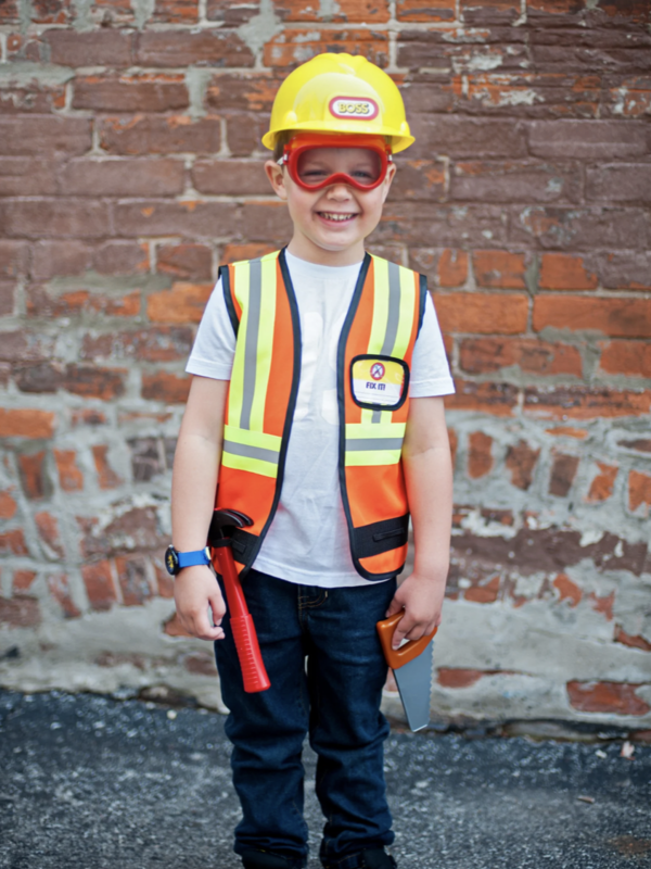 Great Pretenders Construction Worker Costume Size 5-6