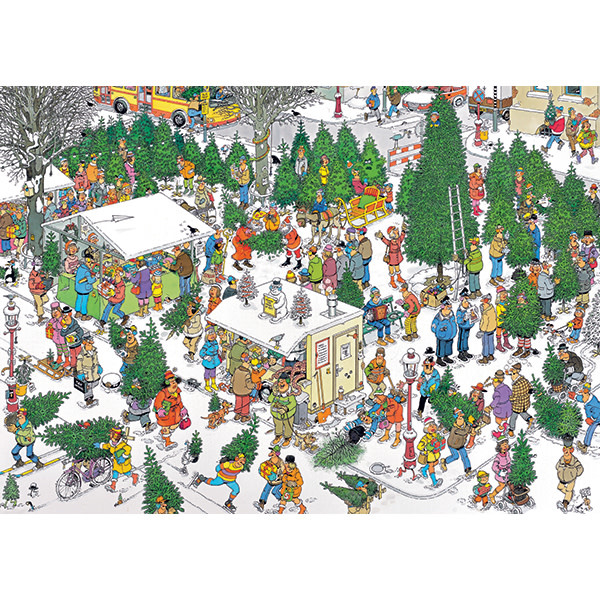 Jan van Haasteren Christmas Dinner & Christmas Tree Market 2 x 1000pc Puzzles