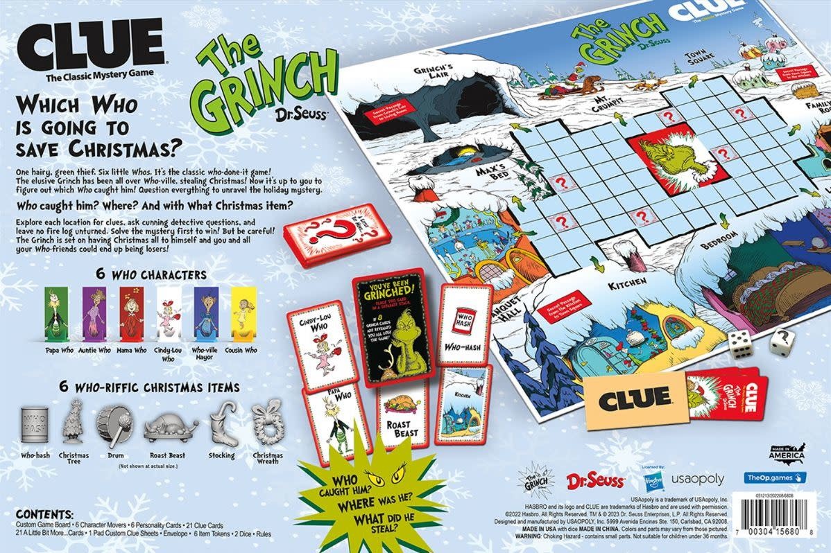 The Grinch Dr. Seuss CLUE Boardgame