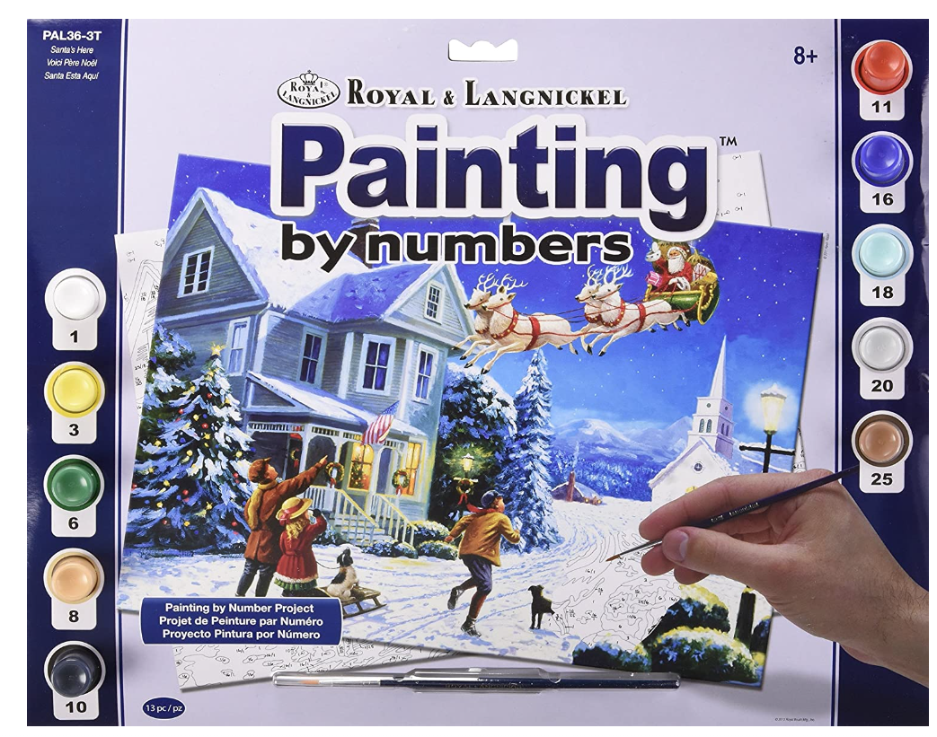 Large Paint by Number: Santa's Here