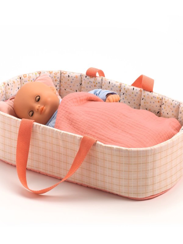 Djeco Pomea Bassinet Pink Lines (doll sold separately)