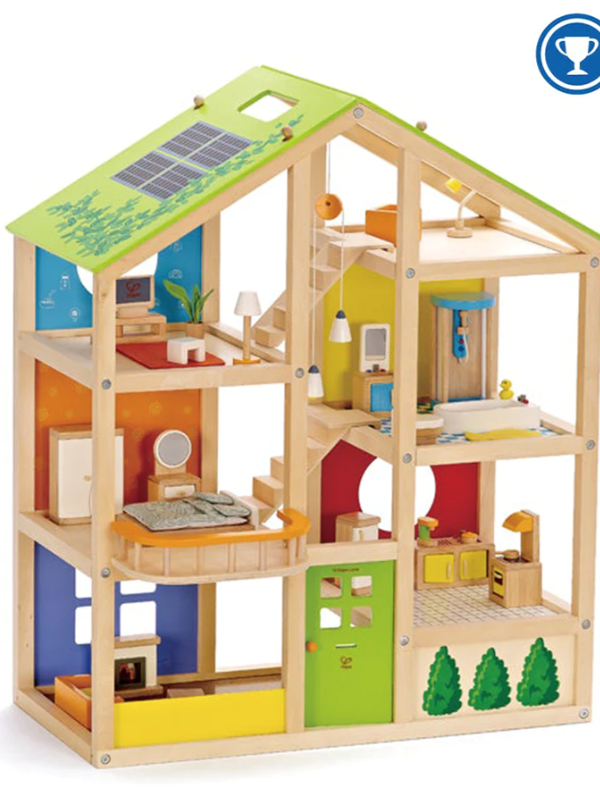 Hape All Season Doll House - Furnished