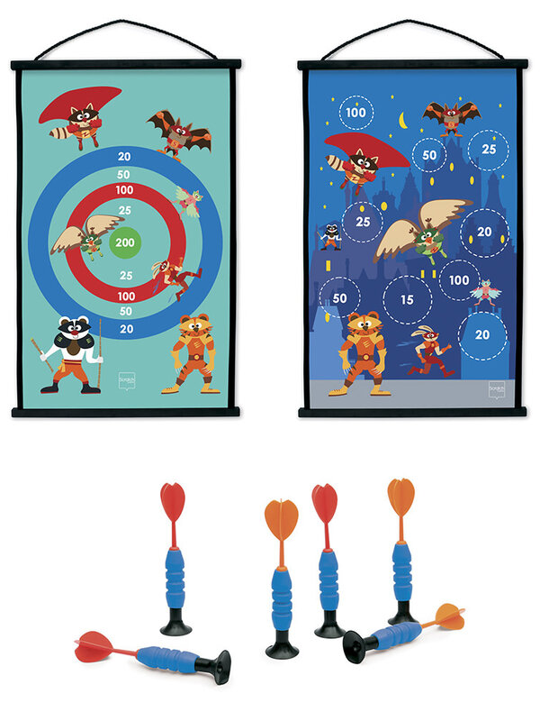 Kid toy DOUBLE SIDED-Start To Dart-Super Heros Game