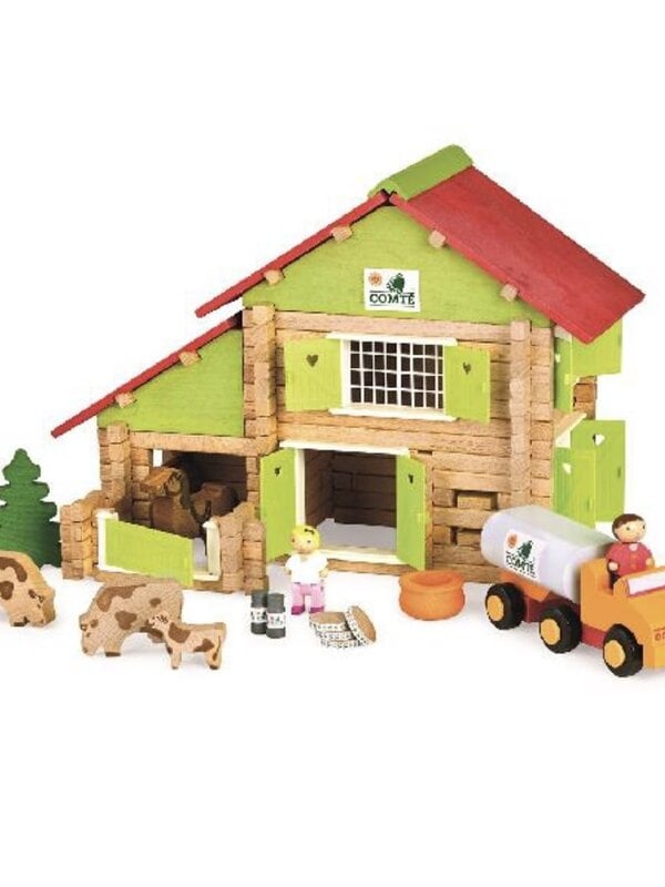 Log Barn with Tractor 180pc