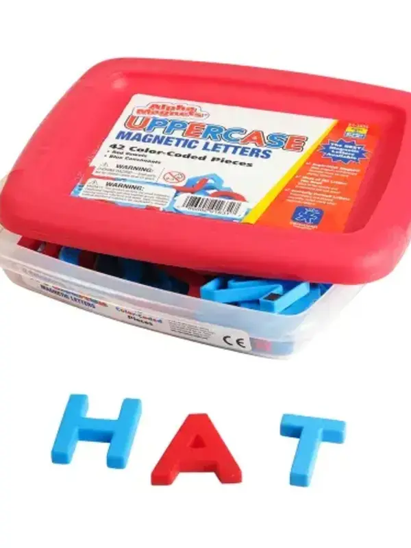 Uppercase Magnetic Letters Color-Coded 42pc