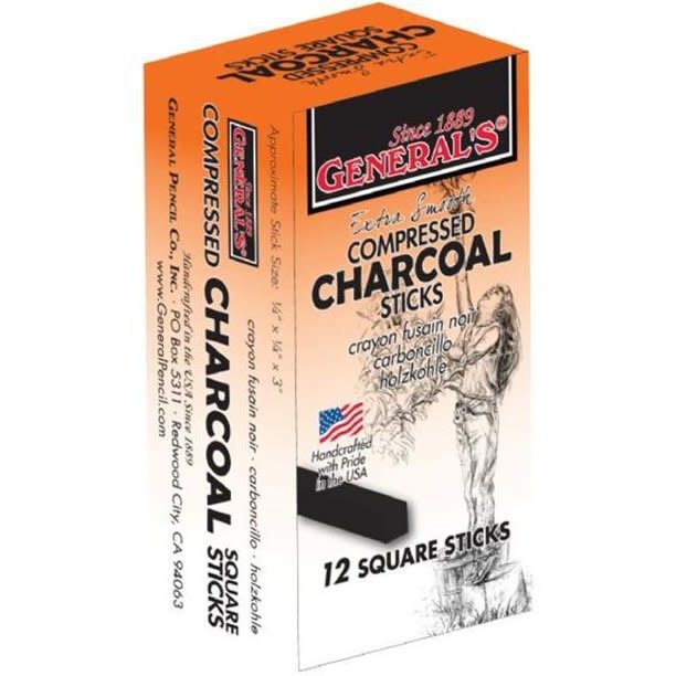 12pc Compressed Charcoal Sticks 4B