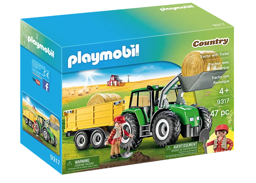 Playmobil Tractor with Trailer