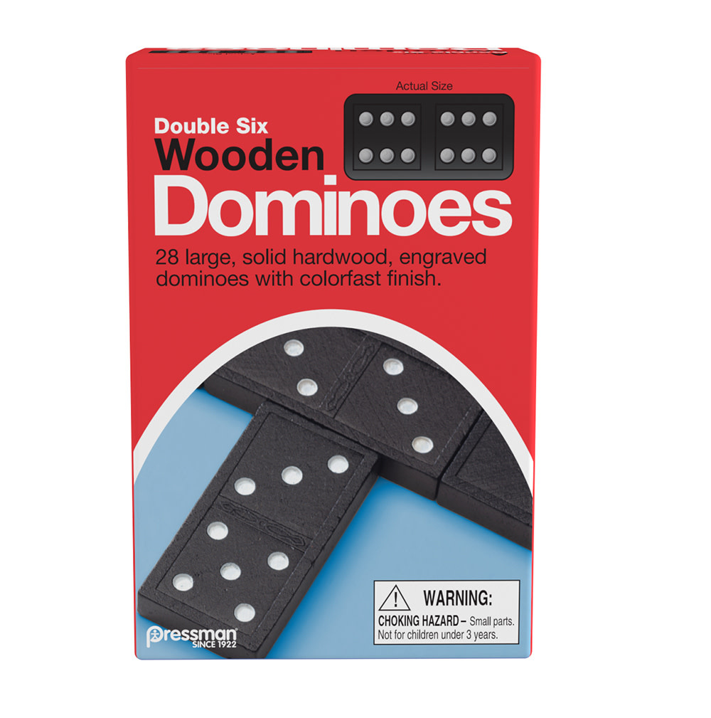 Double Six Wood Dominoes