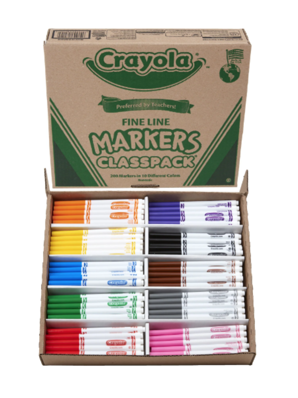 Crayola Crayola Fine Line Markers Classpack 10 colours