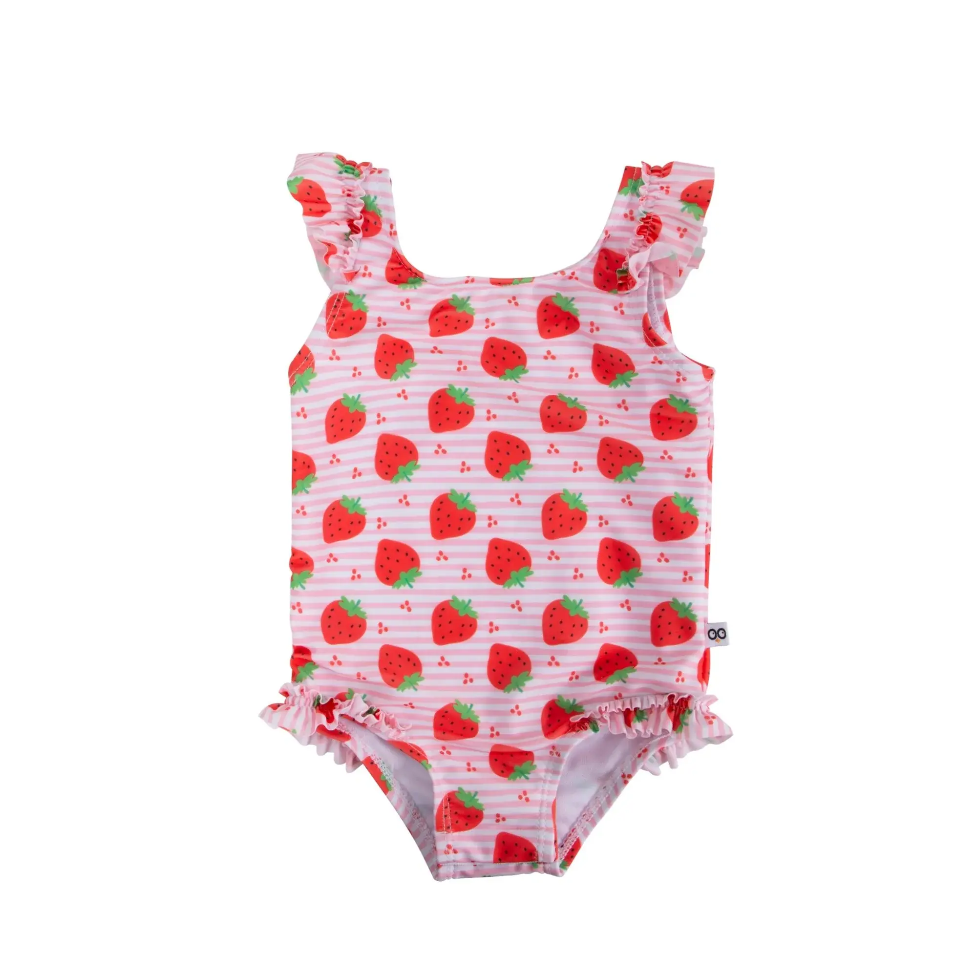 ZOOCCHINI-Baby Ruffled 1Piece Swim Suit-Strawberry 12-24M