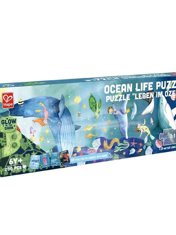 Hape Glow in the Dark Ocean Life 210pc Floor Puzzle