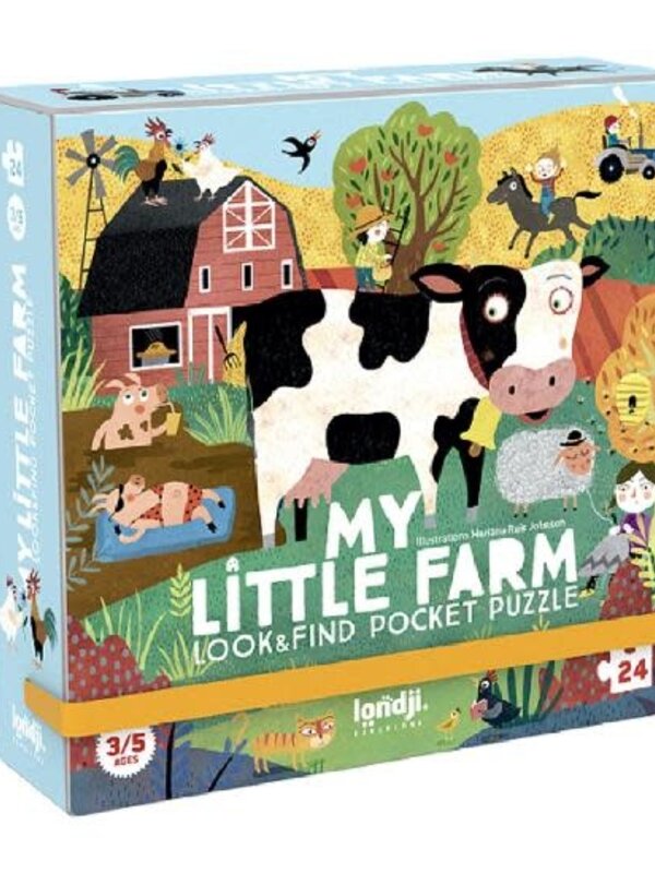 Londji My Little Farm Look & Find 24pc Pocket Puzzle