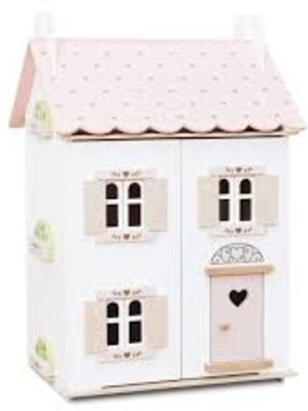 Le Toy Van Rose Heart House Wooden Dollhouse (unfurnished)
