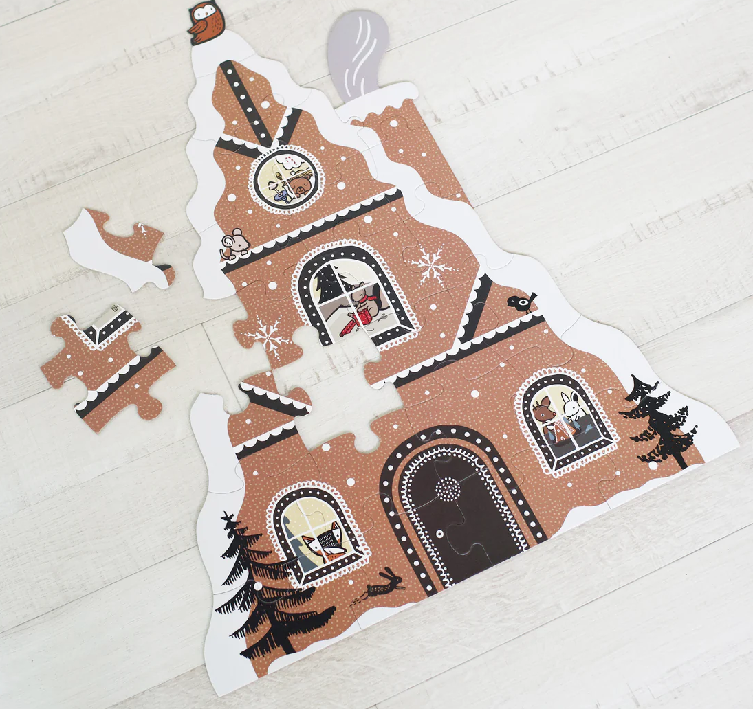 Gingerbread House Holiday Floor Puzzle 24pc
