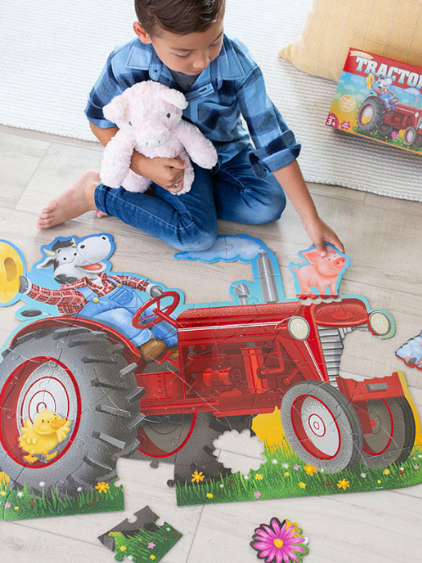 Peaceable Kingdom Tractor 47pc Floor Puzzle