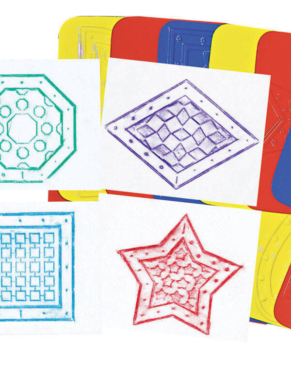 Roylco Teach Me Shapes "Rubbing Plates" 16/PK